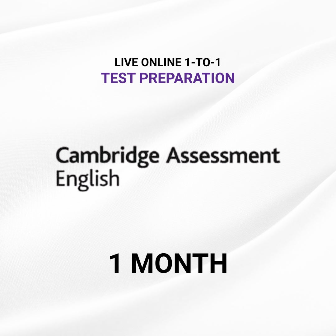 Live Online 1-to-1 Cambridge Exam Preparation (1 Month)