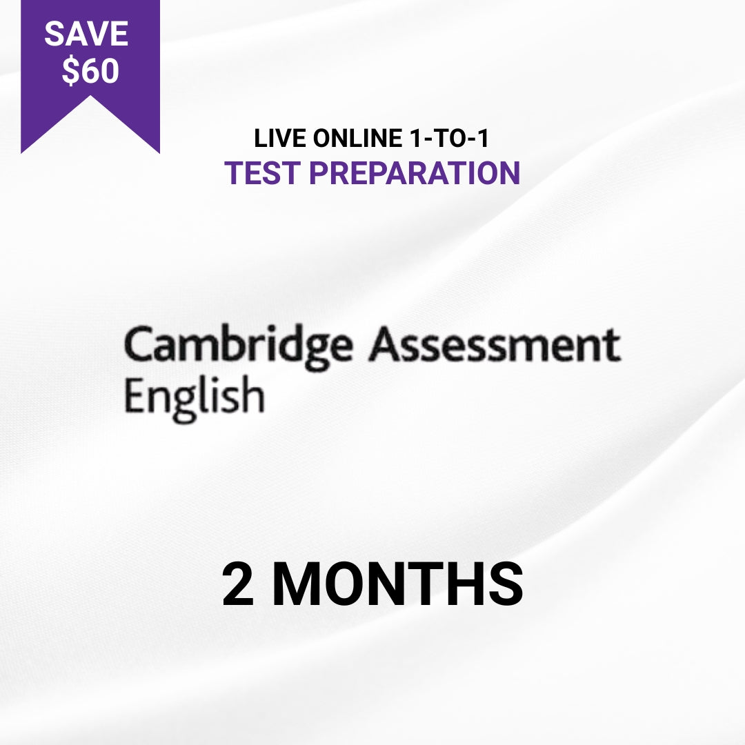 Live Online 1-to-1 Cambridge Exam Preparation (2 Months)