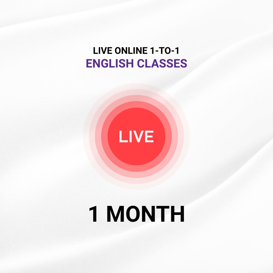 Live Online 1-to-1 English Classes (1 Month)