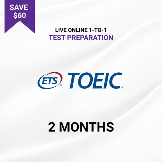 Live Online 1-to-1 TOEIC Test Preparation (2 Months)