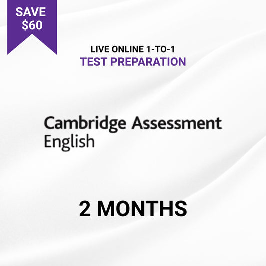 Live Online 1-to-1 Cambridge Exam Preparation (2 Months)