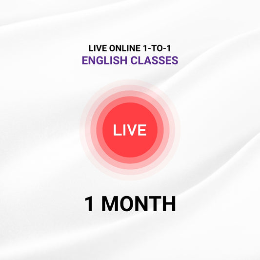 Live Online 1-to-1 English Classes (1 Month)