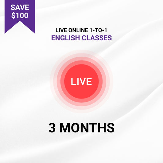 Live Online 1-to-1 English Classes (3 Months)