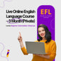 Live Online English Language Course (3 months) (one-to-one) (Beginner/Intermediate/Advanced)